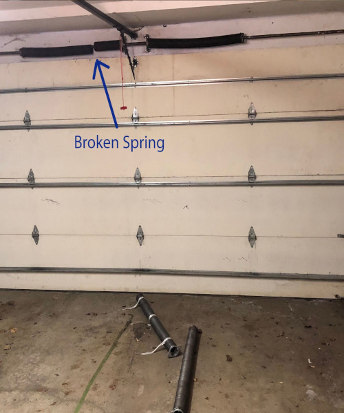 Residential garage door spring repair